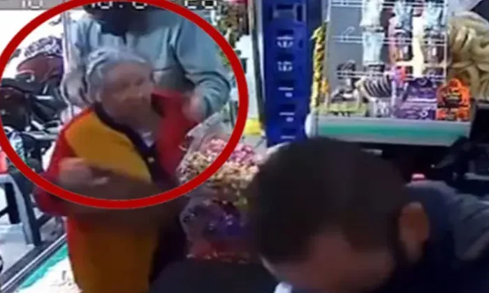 Toma a abuelita de rehén e intenta robar tienda; cajero lo recibe a balazos