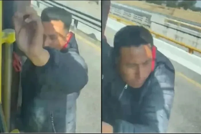 Intenta hombre asaltar tráiler y termina colgado de puerta de conductor￼