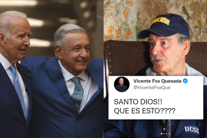 Vicente Fox comparte video falso de AMLO llorando con Biden