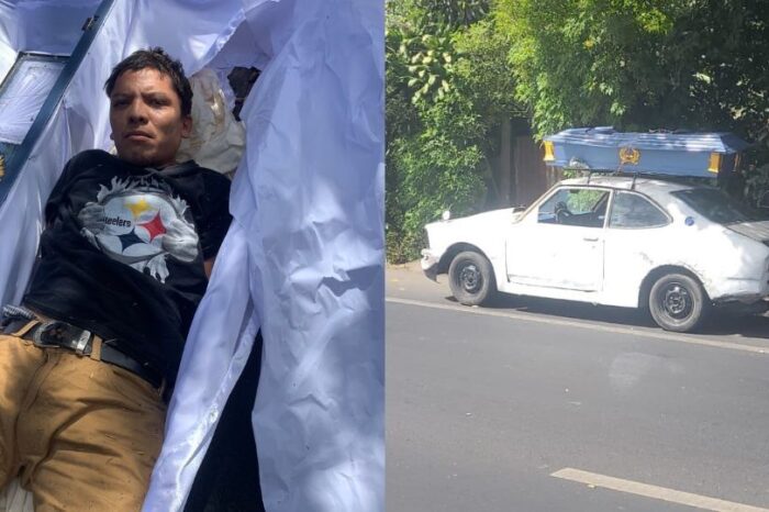 Delincuente finge su muerte y se mete a un ataúd para escapar del país