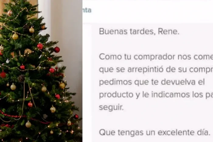 Pide un árbol de Navidad por Mercado Libre y lo devuelve en enero￼