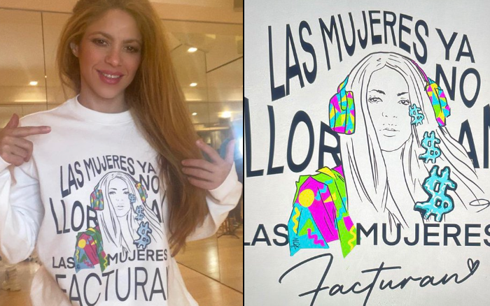 Para seguir facturando, Shakira lanza sudadera con frase de su tema con Bizarrap