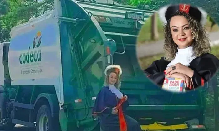 Trabajó 10 años como recolectora, se gradúa como abogada y celebra en el camión de basura￼