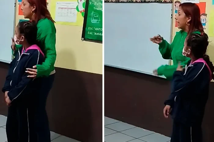 Maestra de Altamira enseña a sus alumnos a comunicarse con compañera en lenguaje de señas