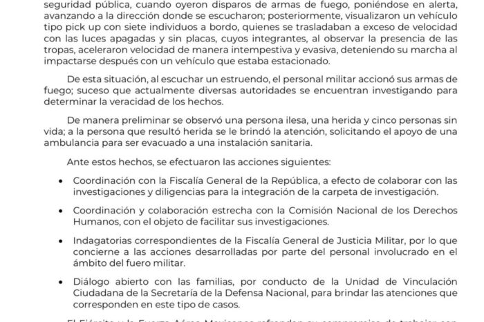 SEDENA reconoce ejecución extrajudicial de 5 jóvenes en Nuevo Laredo