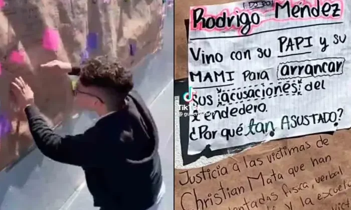 Exhiben a estudiante por quitar su nombre de un tendedero del 8M en SLP￼