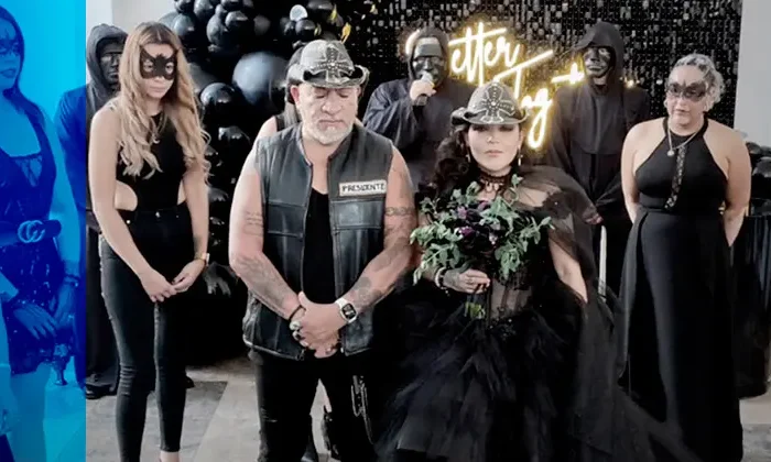 Carlos Trejo y su novia Mery se casaron en martes y con ceremonia oscura