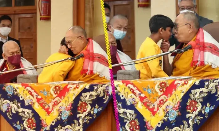La polémica del Dalai Lama por intentar besar a un niño en la India