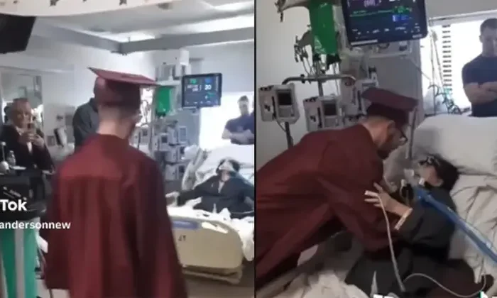 Joven se gradúa en el hospital para estar con su madre enferma