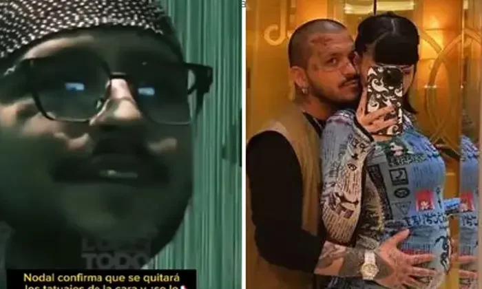 Anuncia Nodal que se quitará tatuajes del rostro