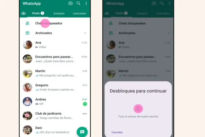 WhatsApp estrena nueva función de bloqueo de chats con contraseña o huella