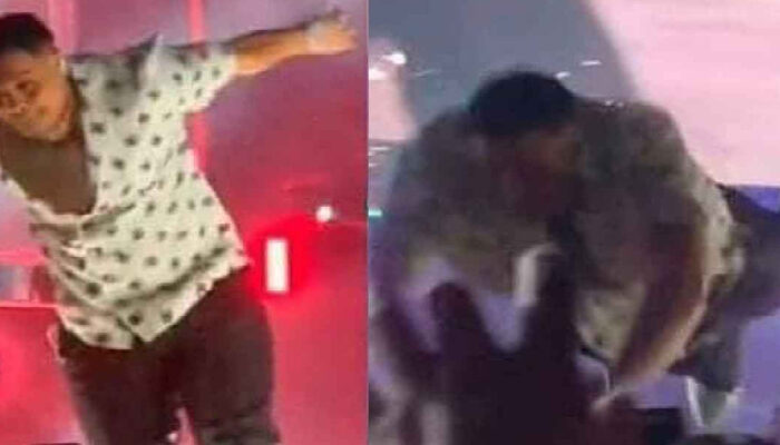 Eduin Caz se lanza al público y nadie lo atrapa