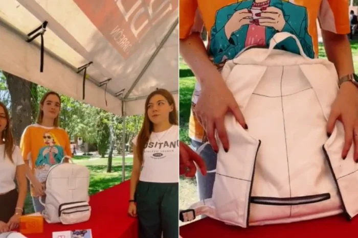 Estudiantes diseñan una mochila para migrantes y las critican en redes