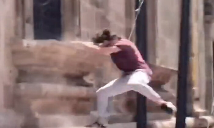 Daños de 100 mil pesos, deja influencer que hizo parkour en edificio histórico