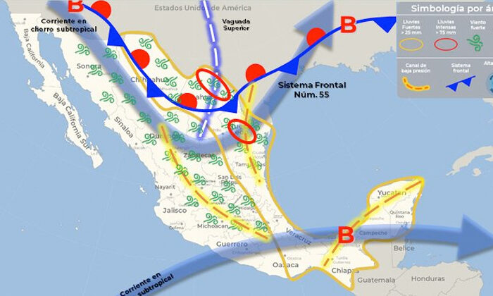 Seguirán lluvias hasta el jueves