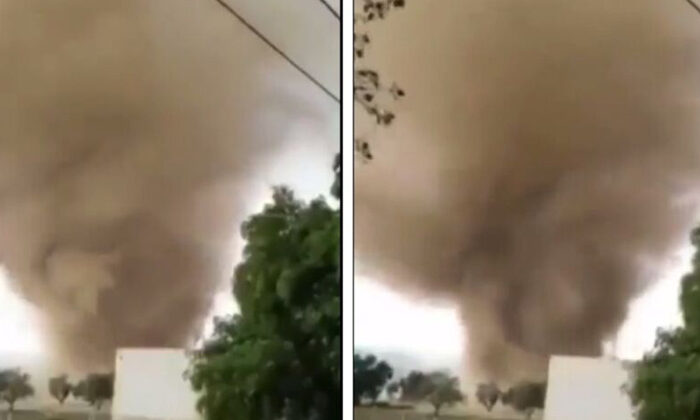 Captan tornado en Chalchicomula de Sesma en Puebla