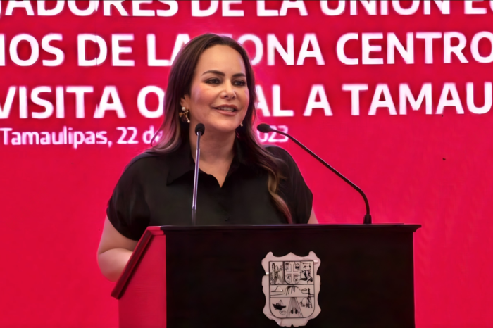 PRESENTA  CARMEN LILIA CANTUROSAS VENTAJAS COMPETITIVAS DENUEVO LAREDO ANTE EMBAJADORES DE EUROPA
