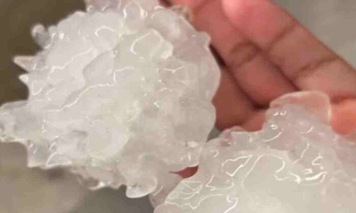 Reportan caída de granizo gigante en Arkansas y Texas