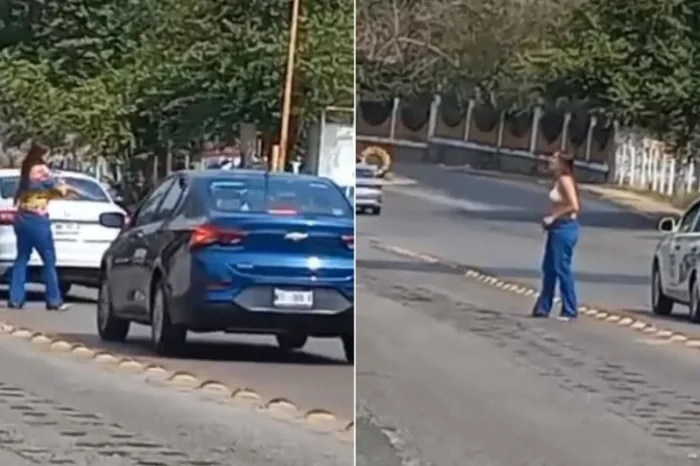 "¡Van a decir que estoy loca!": mujer se desnuda en vía pública de Tabasco como protesta