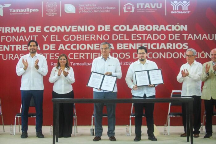 Firmaron Gobierno de Tamaulipas e INFONAVIT Convenio de Colaboración