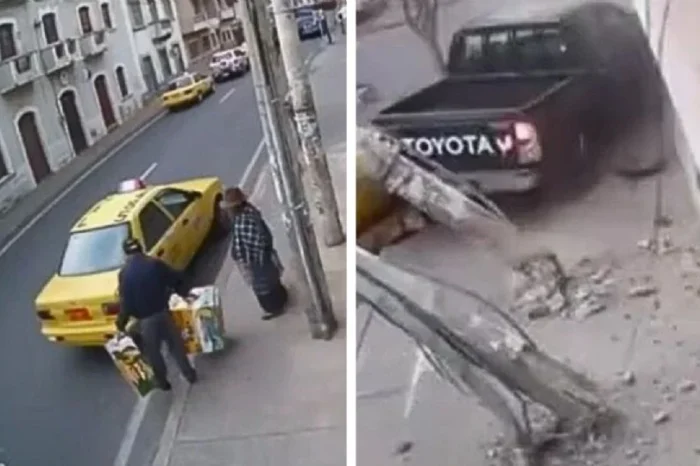 Hombre ebrio atropella a abuelitos que iban a abordar taxi