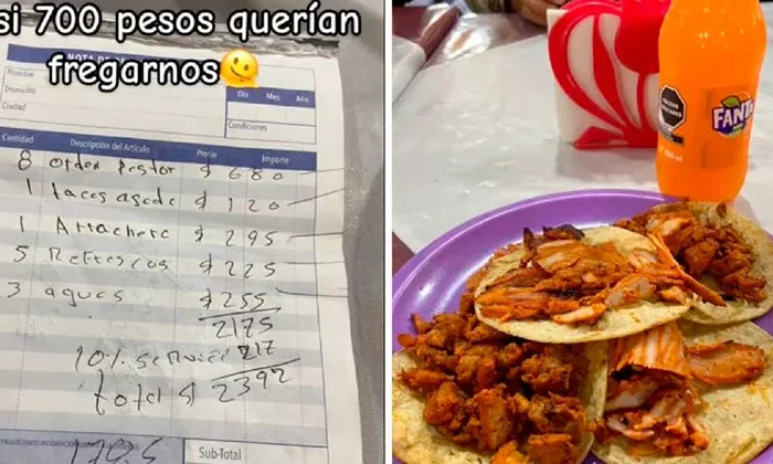 Denuncia que le intentaron vender una orden de tacos por más de 2 mil pesos