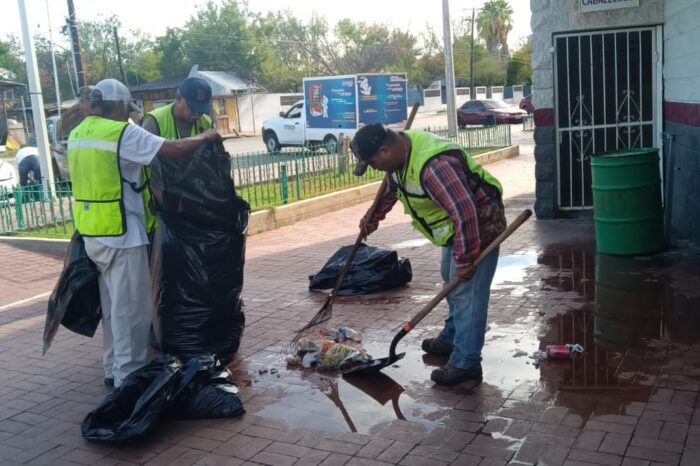 BRINDA GOBIERNO MUNICIPAL ATENCIÓN INMEDIATA A LIMPIEZA DE CALLES Y ESPACIOS PÚBLICOS TRAS TORMENTA