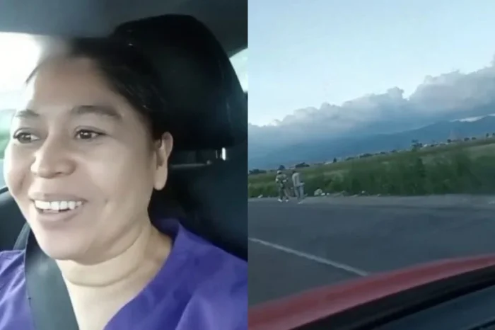 Madre va en auto a buscar a su hijo que se perdió usando el camión