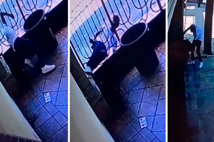 ¡Super elástico! Captan a ladrón escapando por pequeña ranura de portón