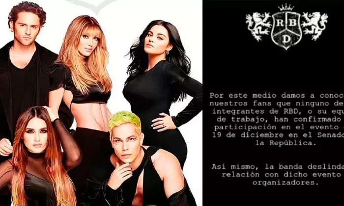 RBD se deslinda de evento de reconocimiento en el Senado