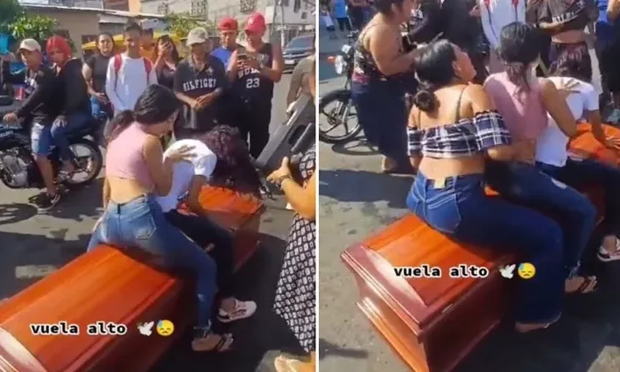 Mujeres “perrean” sobre el ataúd de su amiga para darle el último adiós