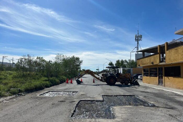 Trabaja Gobierno de Reynosa con programa diario de bacheo