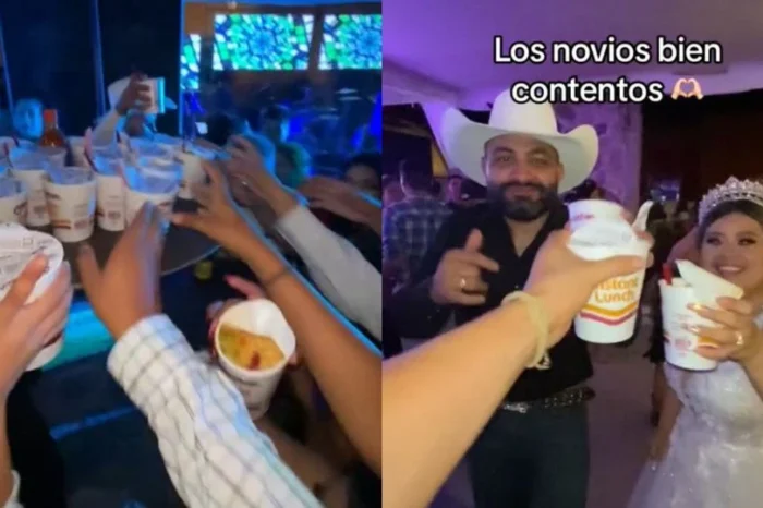 Novios dan sopas Maruchan en su boda y son criticados en redes