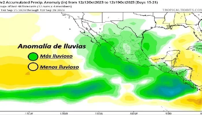 Pronostican que Octubre será lluvioso en gran parte de México