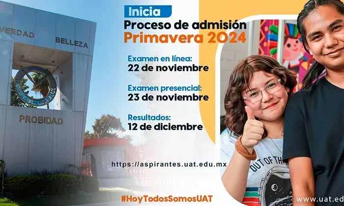 Convoca UAT para la admisión a ciclo de Primavera 2024