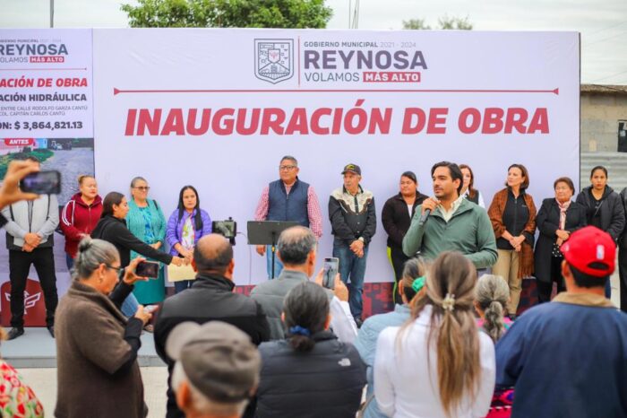 Inauguró Alcalde de Reynosa Carlos Peña Ortiz otra pavimentación