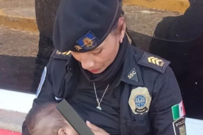 Ascienden a policía que amamantó a un bebé tras paso de 'Otis'