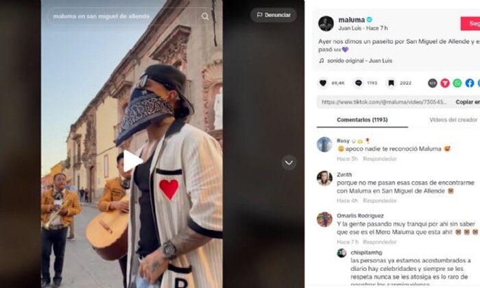 Maluma aparece cantando con mariachi en calles de San Miguel de Allende