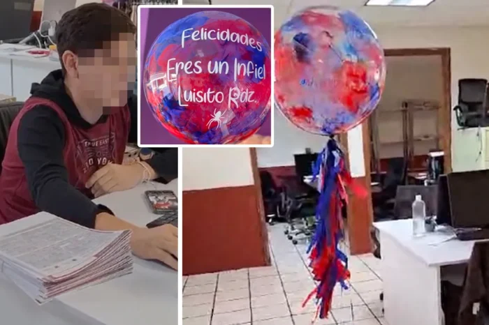 Qué detallazo: “Felicidades eres un infiel”, lo cachan y le mandan regalo a la oficina