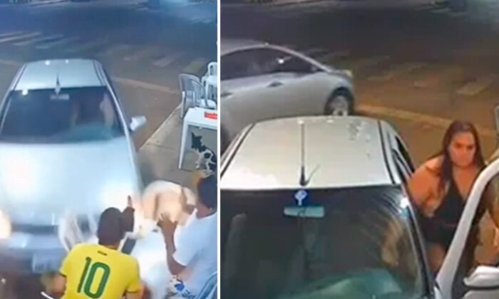 Su novia lo atropella por que se fue a tomar con sus amigos