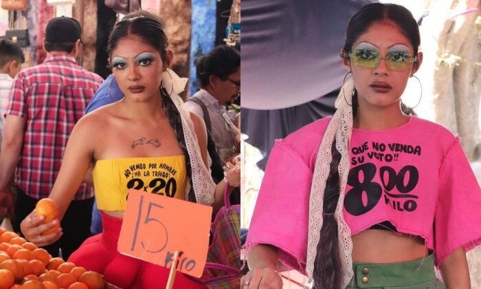 Diseñadora mexicana crea ropa inspirada en los tianguis