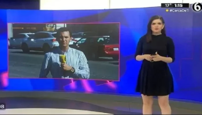 Pamela Villanueva se desmaya en transmisión de Telediario