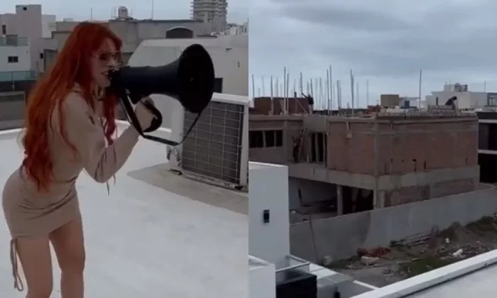 Yeri Mua da concierto en azotea y albañiles la ignoran