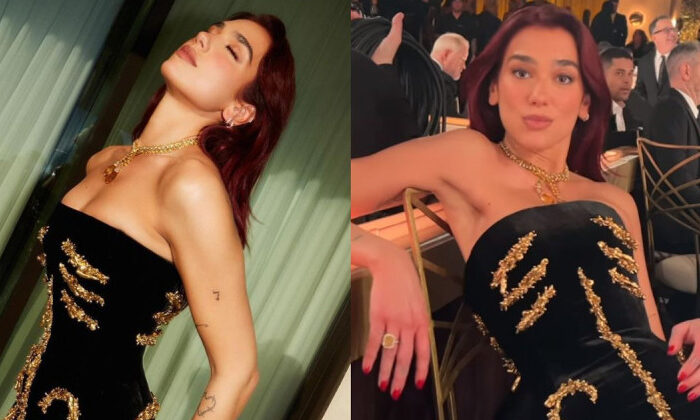 Dua Lipa pasa un momento incómodo con su vestido ajustado en los Globos de Oro