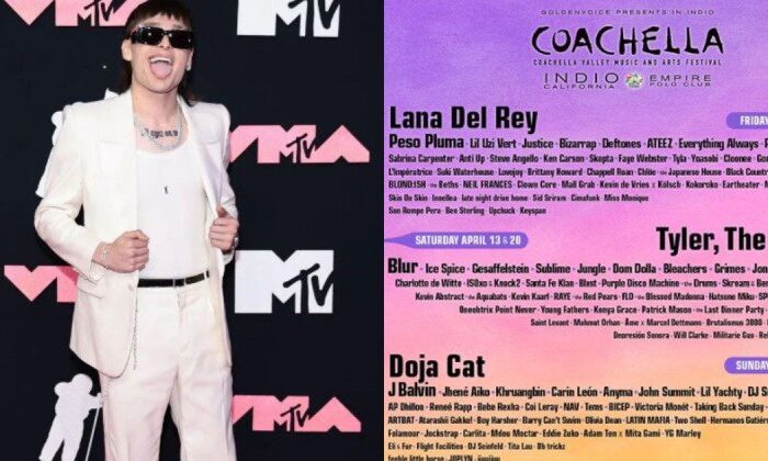Este es el cartel de Coachella 2024; estarán Peso Pluma, Santa Fe Klan y Carin León