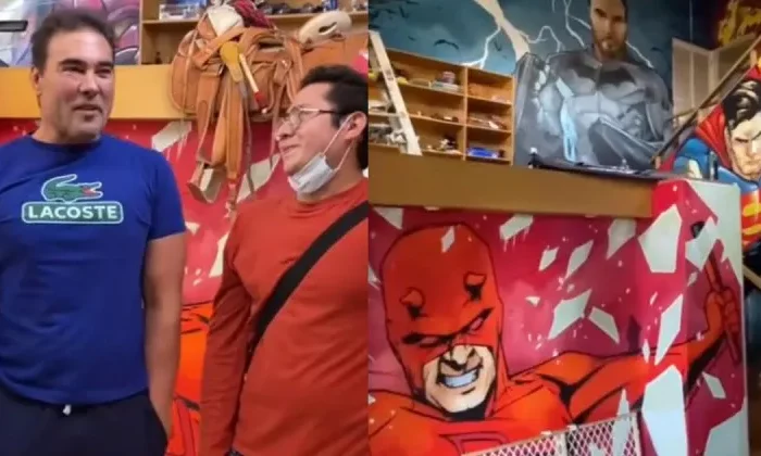 Eduardo Yáñez pinta su casa con temática de superhéroes