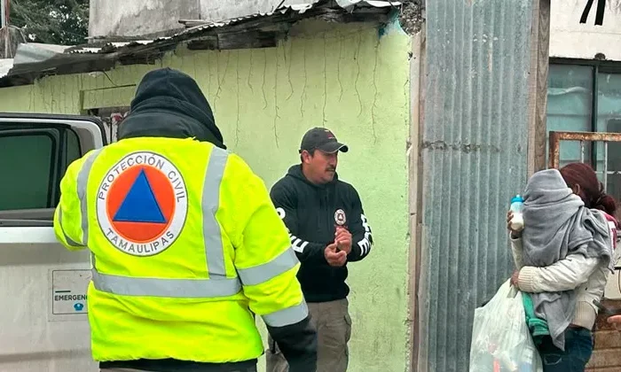 Rescatan y resguardan del frío a 123 personas en Tamaulipas