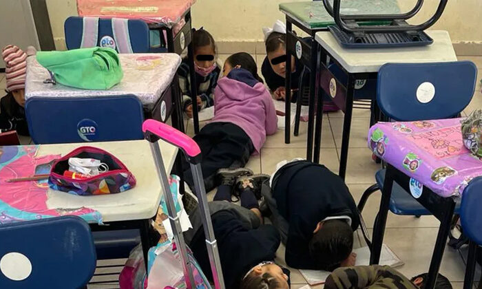 Alumnos de primaria en Celaya, se pusieron pecho tierra al escuchar balacera