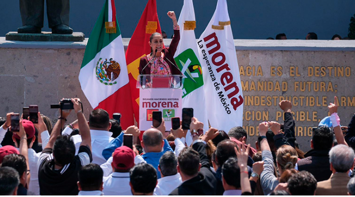 Claudia Sheinbaum se registró ante el INE como candidata a la Presidencia de México