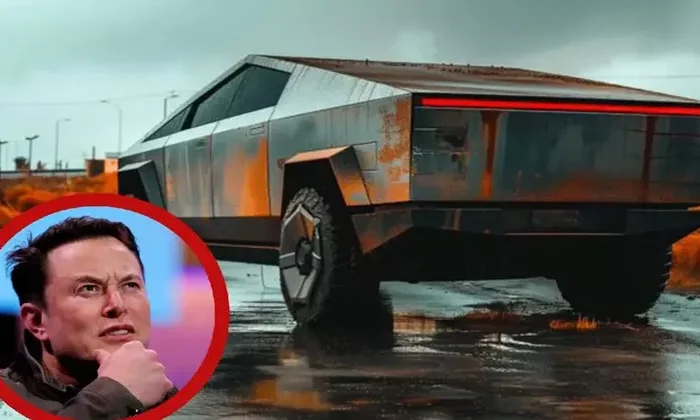 Las costosas camionetas Cybertruck de Tesla …se están oxidando